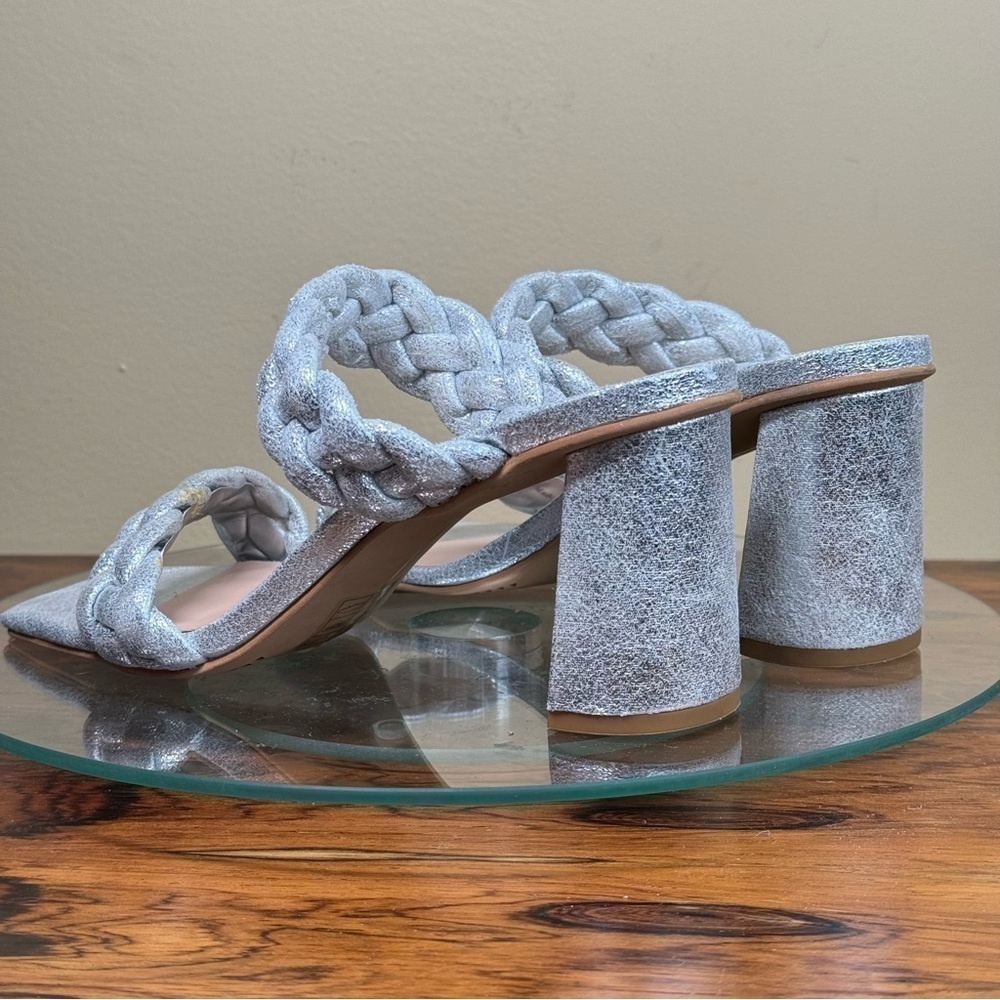 Dolce Vita Paily Heels - silver Metallic Suede - size 6 - Picture 10 of 16